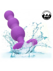 CALEXOTICS - FIRST TIME PLUG ANALE SONDA A TRIPLA PERLINE 10 VIBRAZIONI VIOLA