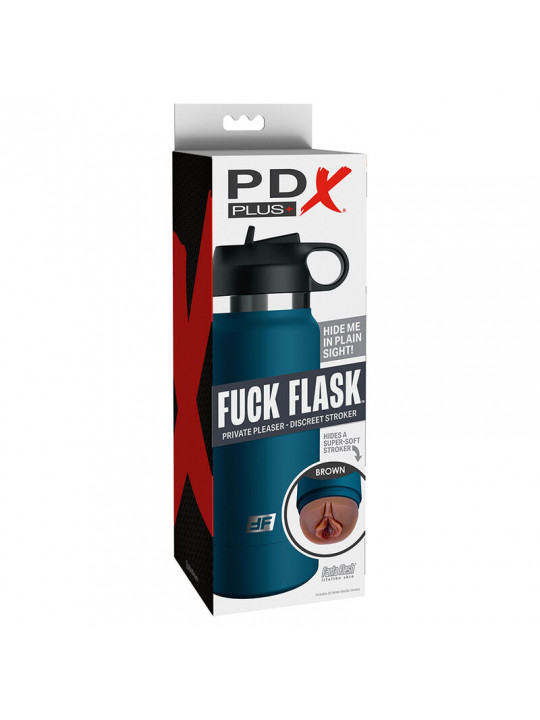 PDX PLUS - FUCK FLASK VAGINE DISCRET STROKER MODELLO MARRONE 1