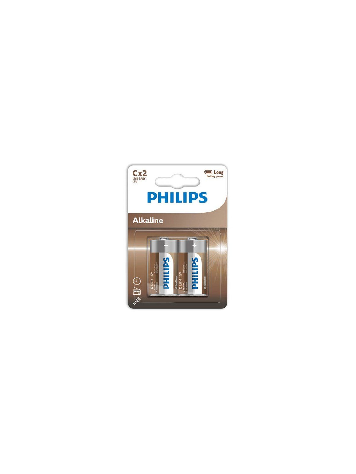 PHILIPS - BATTERIE ALCALINE C LR14 BLISTER*2