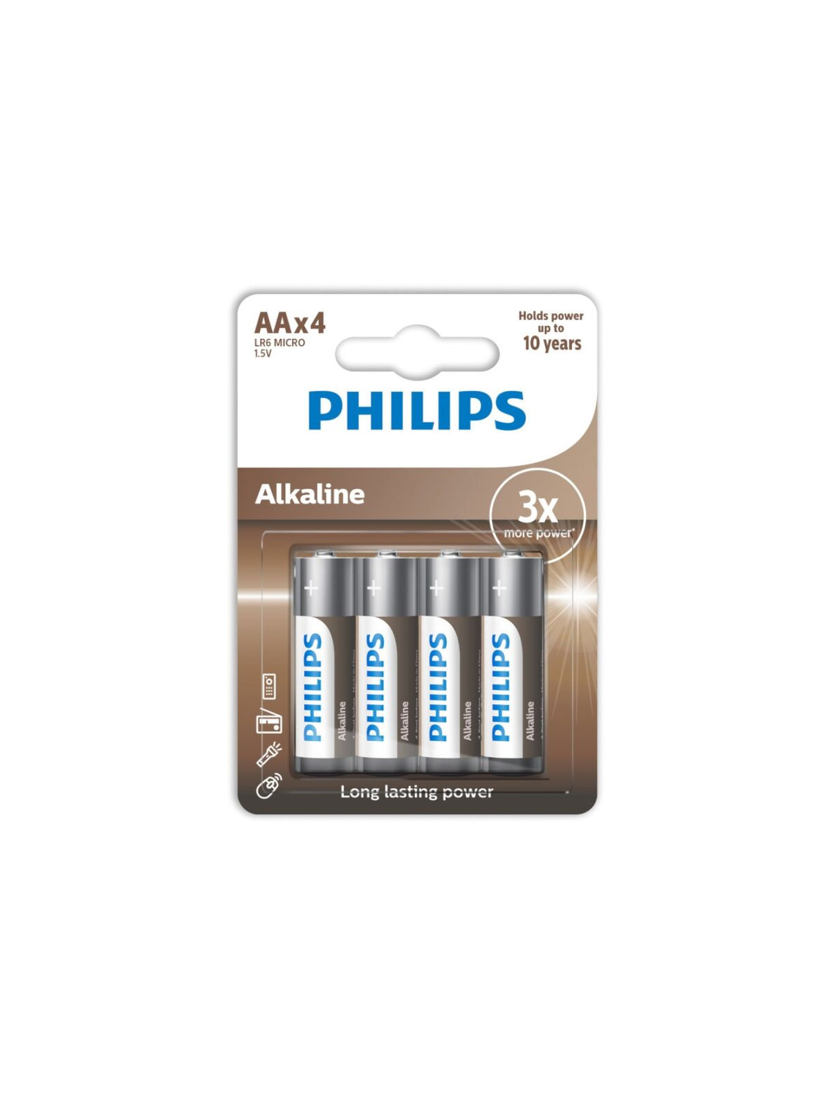 PHILIPS - BATTERIE ALCALINE AA LR6 CONFEZIONE DA 4