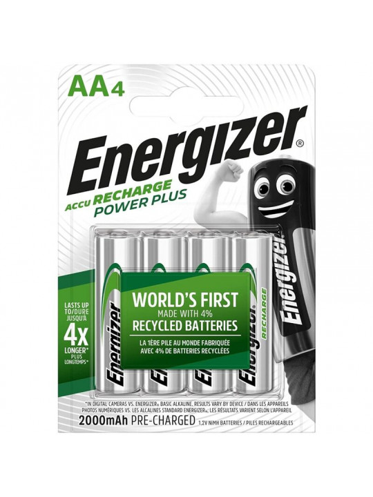 ENERGIZER - BATTERIE RICARICABILI AA4 BLISTER 4