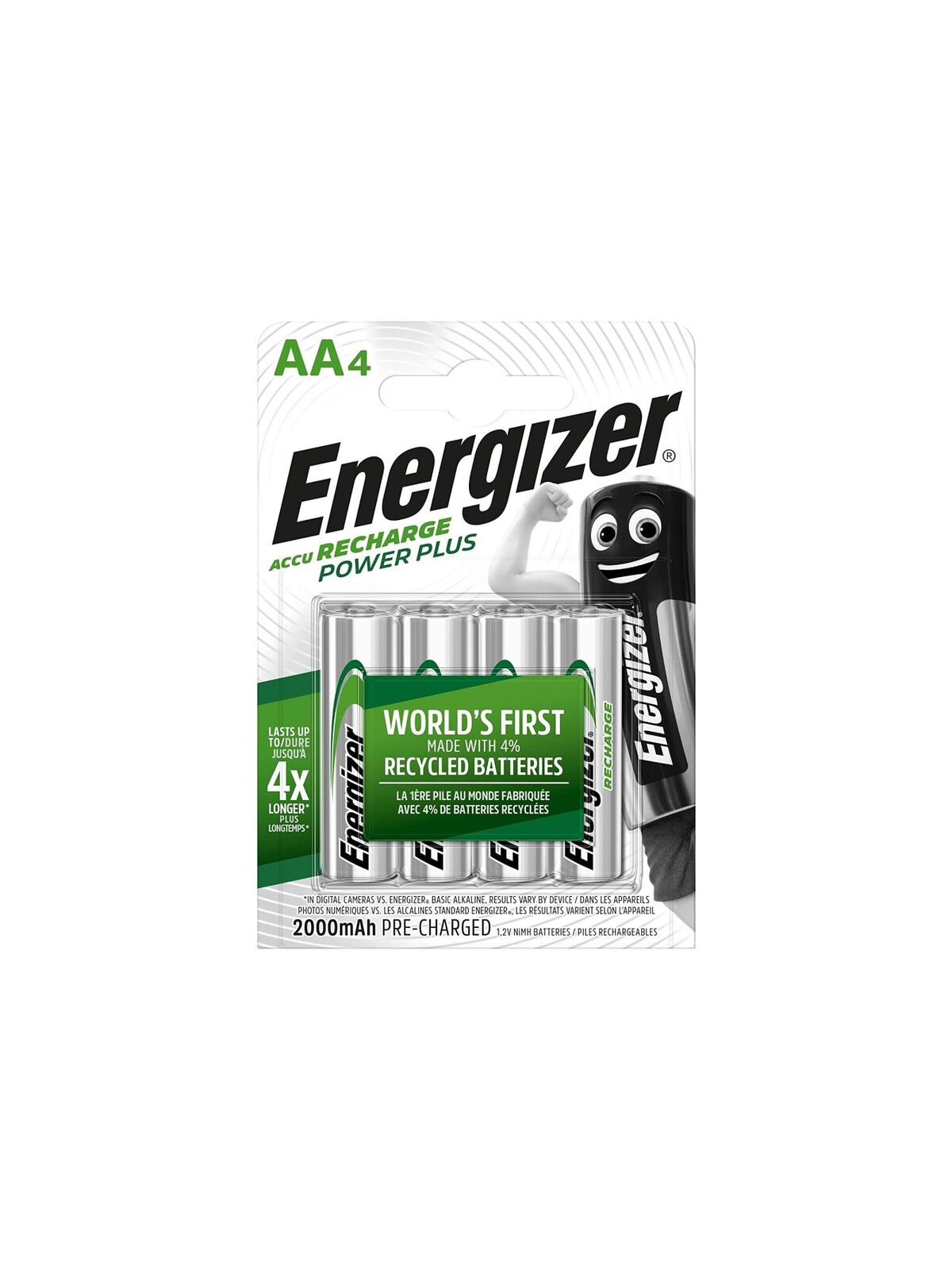 ENERGIZER - BATTERIE RICARICABILI AA4 BLISTER 4