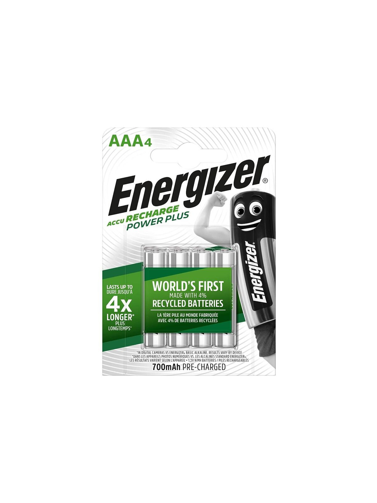 ENERGIZER - BATTERIE RICARICABILI AAA4 BLISTER 4