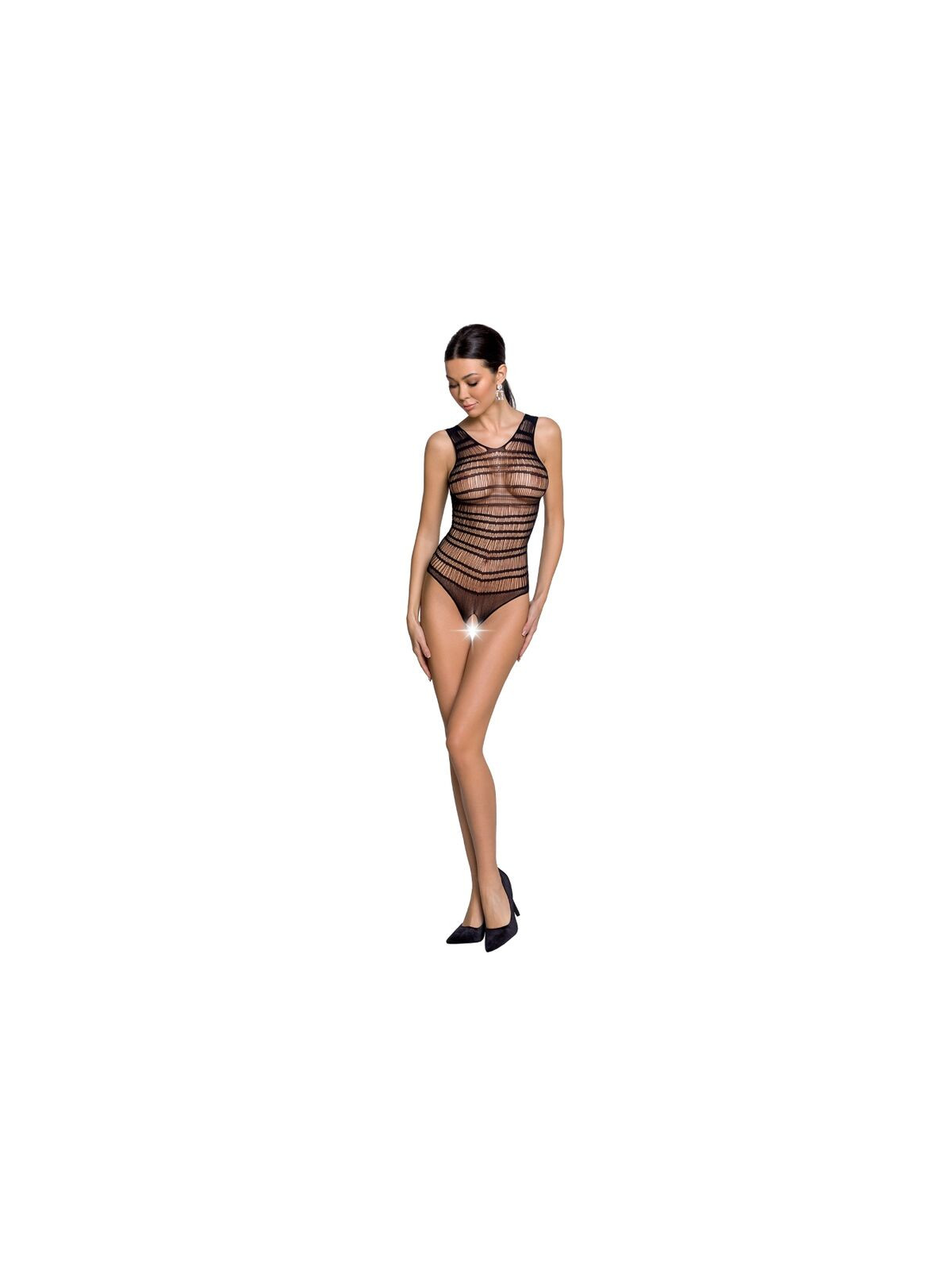 PASSION - WOMAN BS086 BODYSTOCKING NERO TAGLIA UNICA