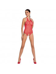 PASSION - WOMAN BS087 BODYSTOCKING ROSSO TAGLIA UNICA