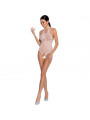 PASSION - WOMAN BS087 BODYSTOCKING BIANCO TAGLIA UNICA