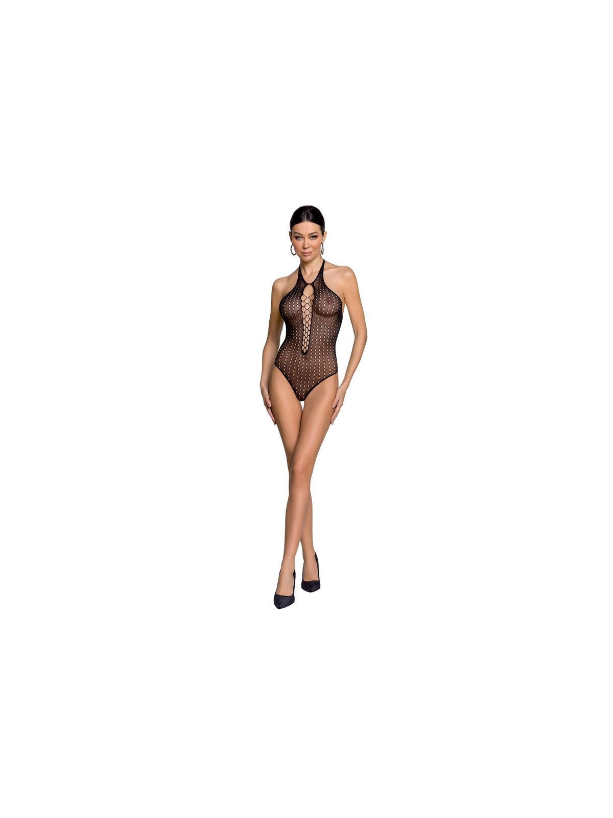 PASSION - DONNA BS088 BODYSTOCKING NERO TAGLIA UNICA