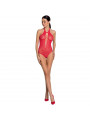 PASSION - WOMAN BS088 BODYSTOCKING ROSSO TAGLIA UNICA