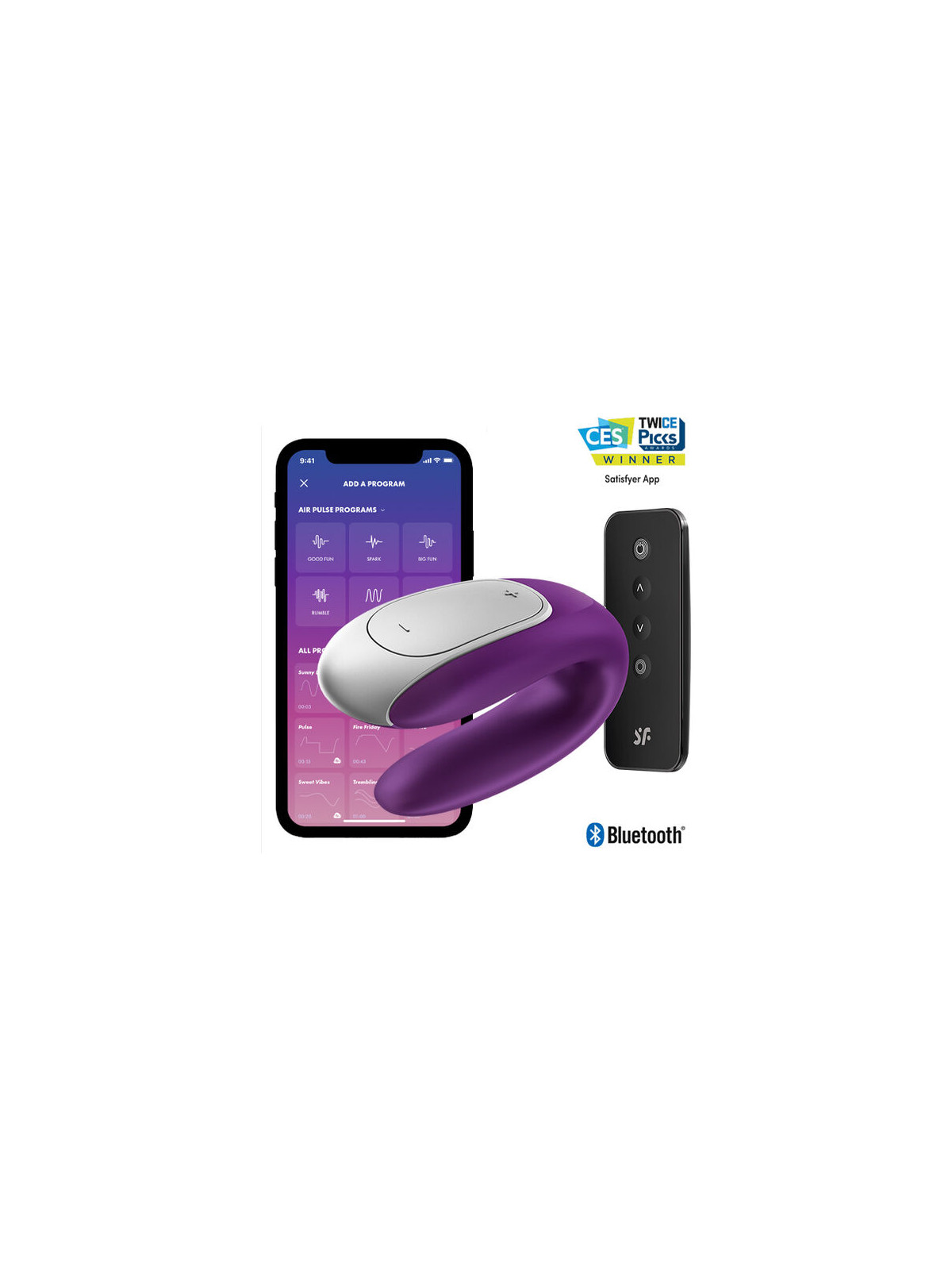 SATISFYER - VIBRATORE DOPPIO PARTNER DIVERTENTE VIOLA