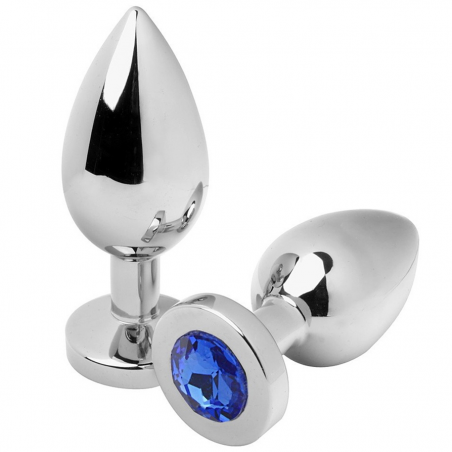 METAL HARD - PLUG ANALE DIAMOND BLUE PICCOLO 5.71CM