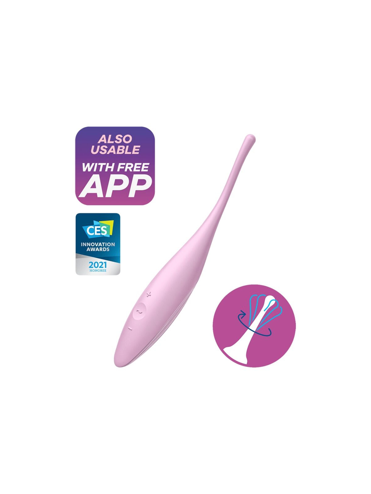 SATISFYER - VIBRATORE TWIRLING JOY CLIT TIP ROSA