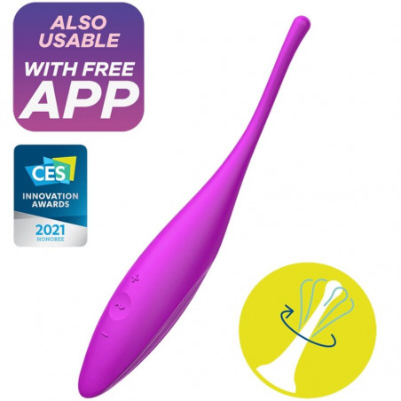 SATISFYER - VIBRATORE TWIRLING JOY CLIT TIP FUCSIA