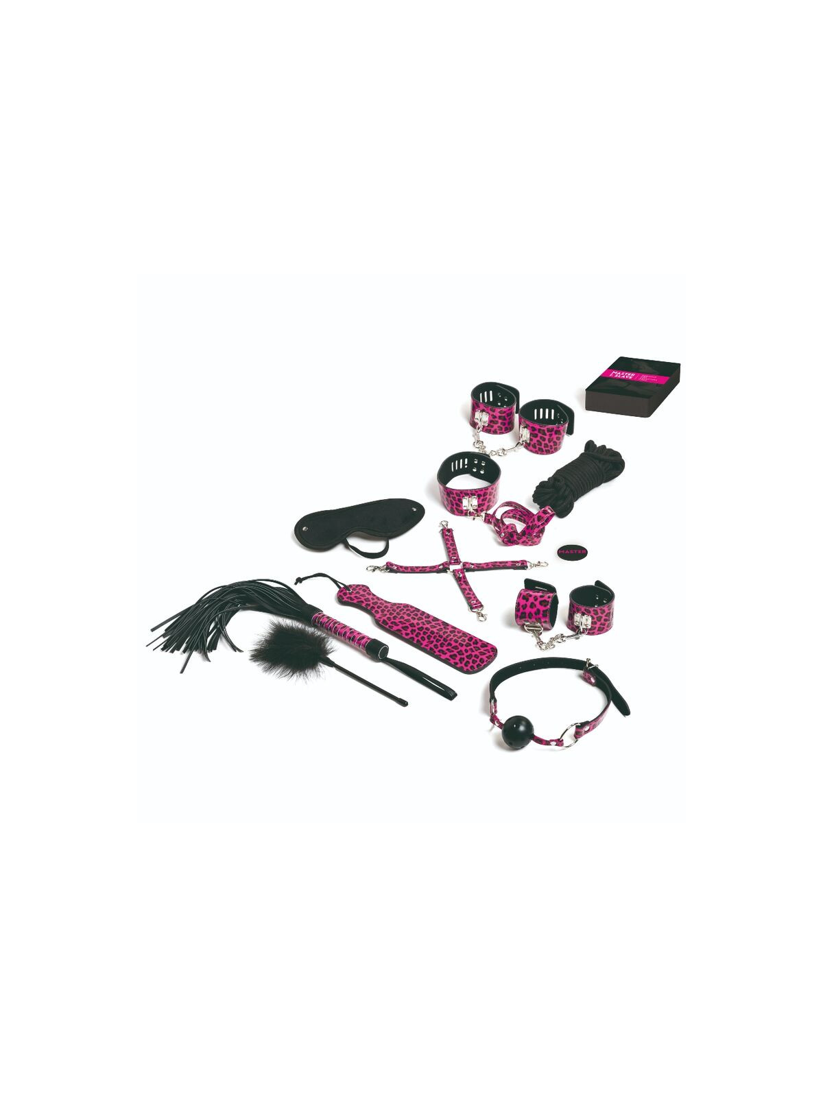 TEASE & PLEASE - SET 13 ACCESSORI BONDAGE MAGENTA