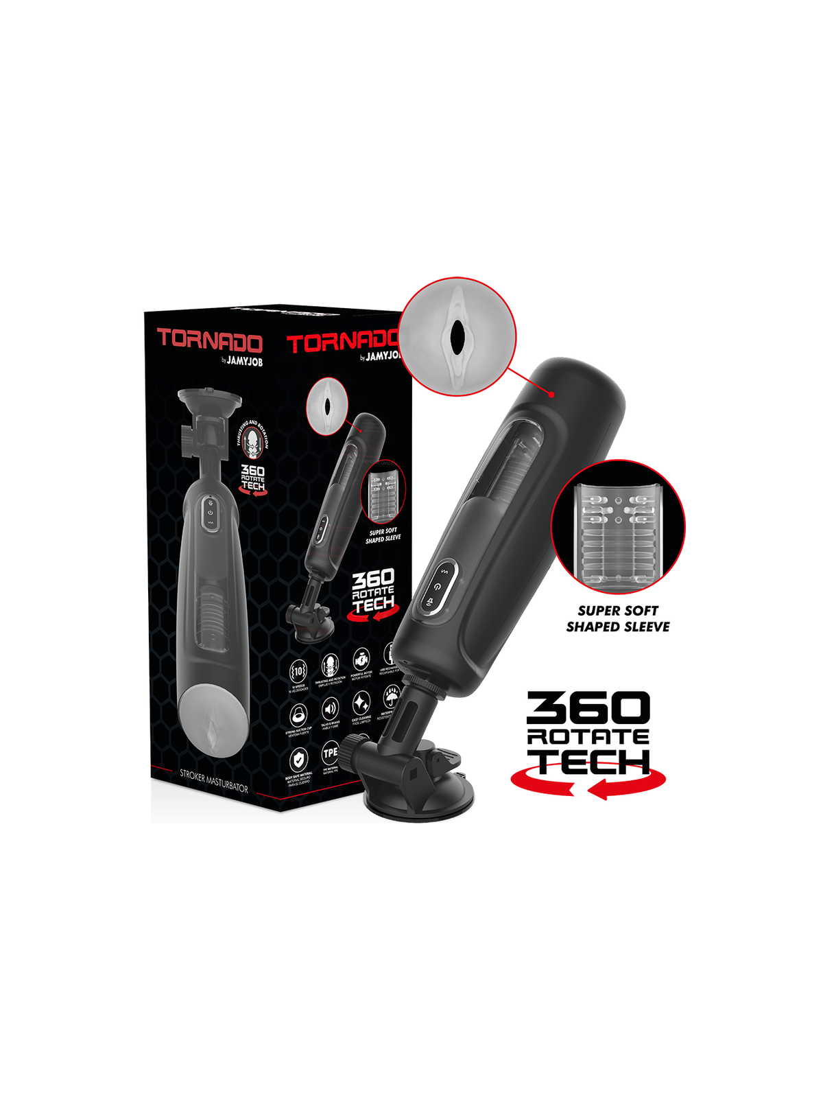 JAMYJOB - TORNADO 360 ROTATE TECH STROKER