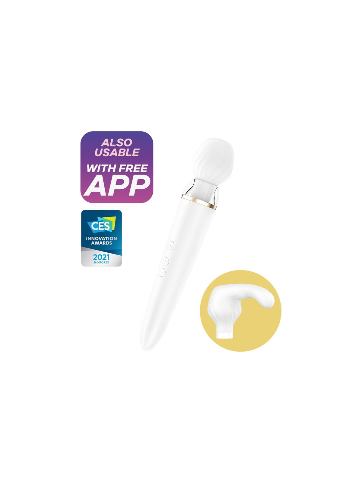 SATISFYER - APP DOUBLE WANDER BIANCO