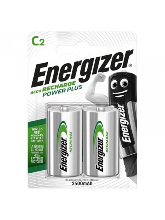 ENERGIZER - POWER PLUS BATTERIA RICARICABILE HR14 C 2500MAH 2 UNIT