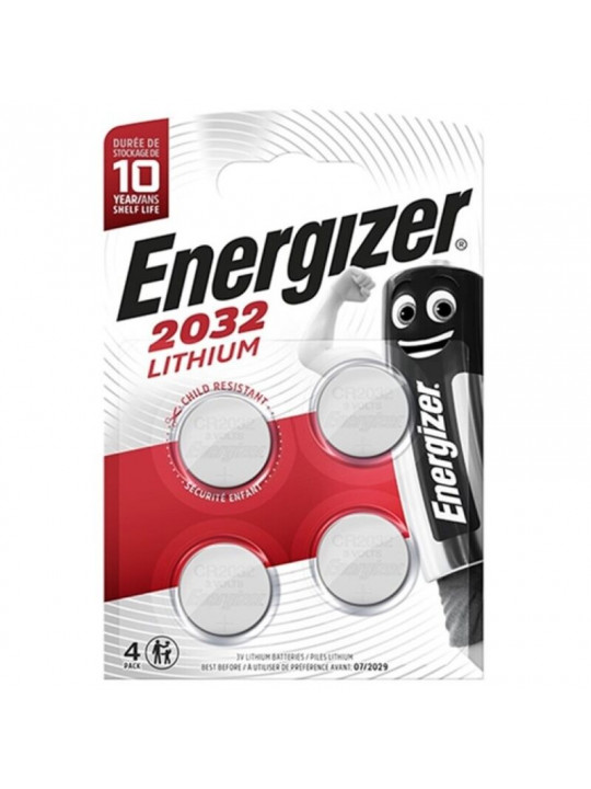 ENERGIZER - BATTERIA LITIO A TASTO CR2032 3V 4 UNIT