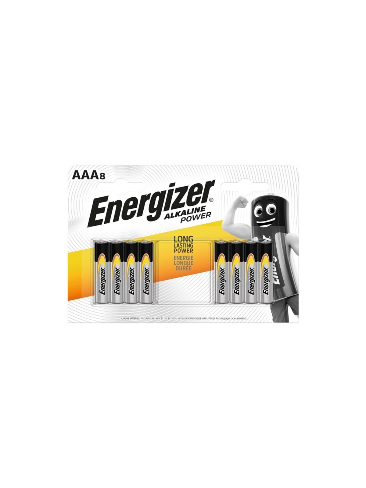 ENERGIZER - BATTERIA ALCALINA POTENZA AAA LR03 8 UNIT