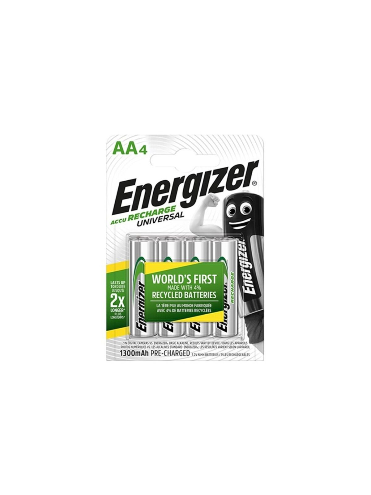 ENERGIZER - BATTERIA RICARICABILE UNIVERSALE HR6 AA 1300MAH 4 UNIT