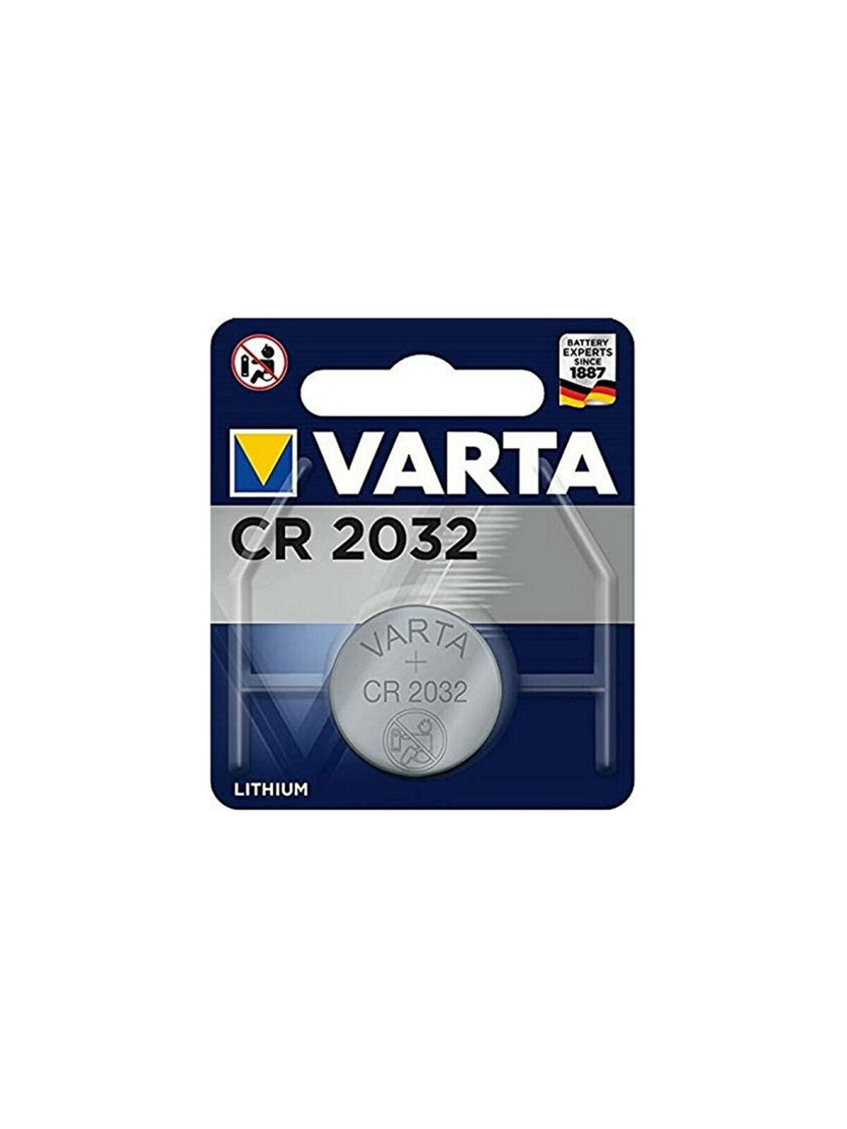 VARTA - BATTERIA LITIO PULSANTE CR2032 3V 1 UNITÀ