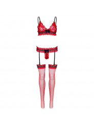 LEG AVENUE - SET TRE PEZZI TAGLIA UNICA - ROSSO