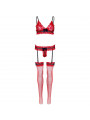 LEG AVENUE - SET TRE PEZZI TAGLIA UNICA - ROSSO