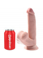 KING COCK - PLUS 3D DILDO SFERE OSCILLANTI 24.5 CM PELLE CHIARA