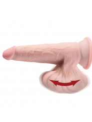 KING COCK - PLUS 3D DILDO SFERE OSCILLANTI 24.5 CM PELLE CHIARA