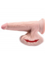 KING COCK - PLUS 3D DILDO SFERE OSCILLANTI 24.5 CM PELLE CHIARA