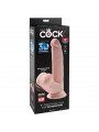 KING COCK - PLUS 3D DILDO SFERE OSCILLANTI 24.5 CM PELLE CHIARA