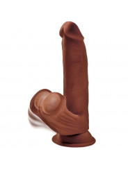 KING COCK - PLUS 3D DILDO SFERE OSCILLANTI 24.5 CM MARRONE