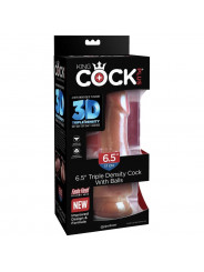 KING COCK - PLUS DILDO 3D CON SFERE 17 CM