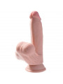 KING COCK - PLUS 3D DILDO SFERE OSCILLANTI 15.2 CM PELLE CHIARA