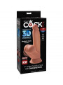 KING COCK - PLUS 3D DILDO SFERE OSCILLANTI 15.2 CM