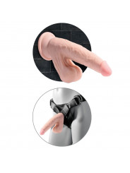 KING COCK - PLUS 3D DILDO SFERE OSCILLANTI 20.3 CM