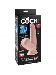 KING COCK - PLUS 3D DILDO SFERE OSCILLANTI 12.7 CM