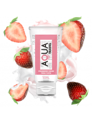 AQUA TRAVEL - LUBRIFICANTE A BASE ACQUA GUSTO CREMA FRAGOLA - 50 ML