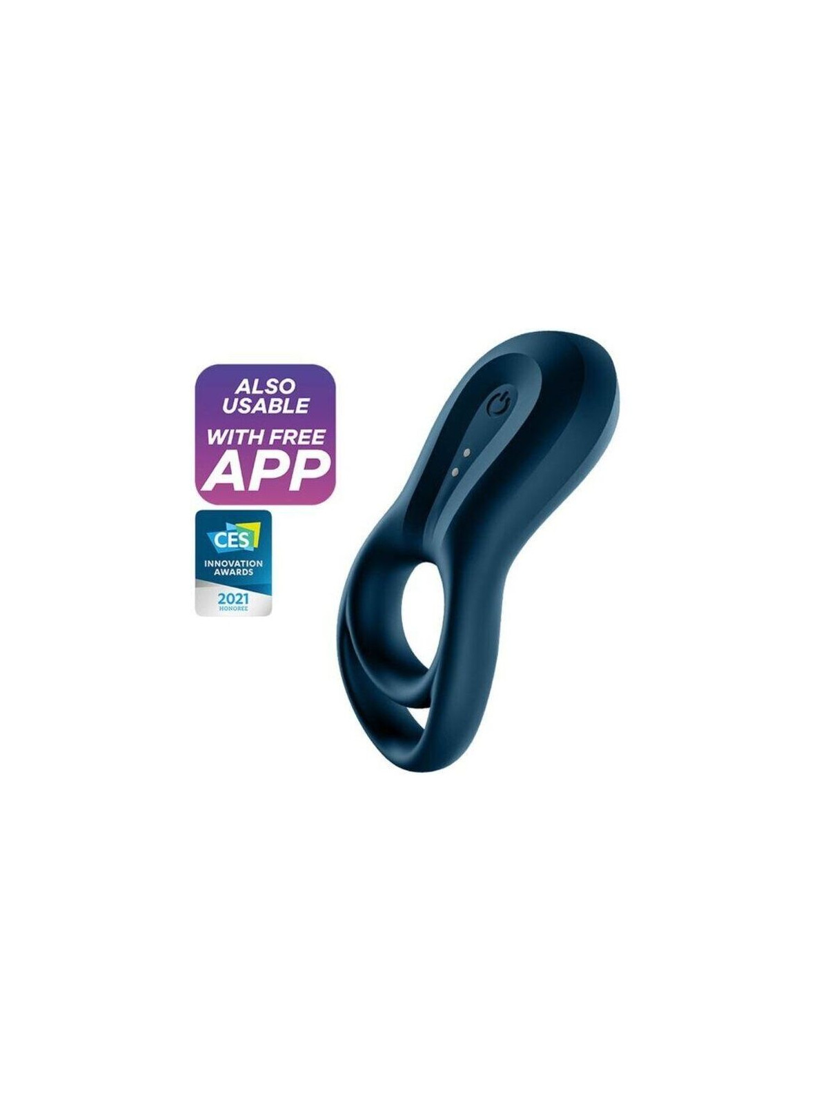 SATISFYER - APP VIBRATORE AD ANELLO EPIC DUO BLU