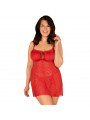 OBSESSIVE - CHEMISE E TANGA BLOSSMINA 6XL/7XL