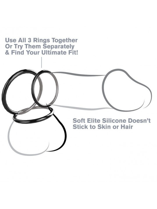 FANTASY C-RINGZ - SET 3 ANELLI STAMINA IN SILICONE