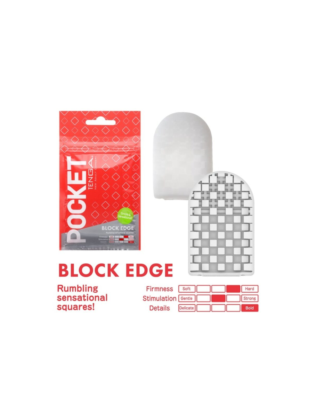 TENGA - MASTURBATORE CON TASCHE CON BORDO BLOCCATO