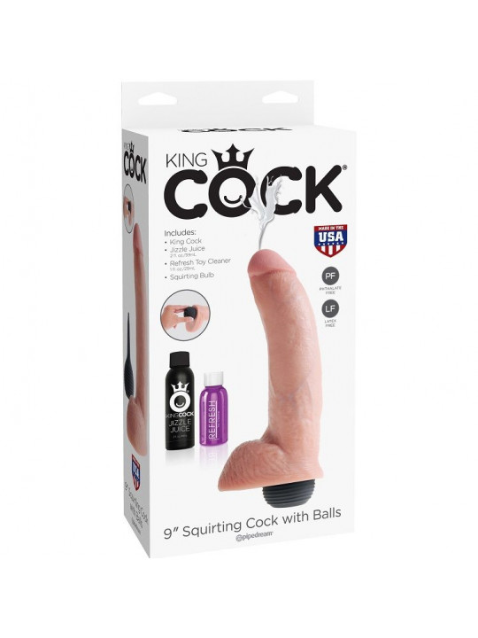 KING COCK - PENE EIACOLATORE NATURALE REALISTICO 22.86 CM