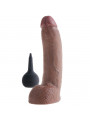 KING COCK - PENE EIACOLATORE MARRONE REALISTICO 22.86 CM