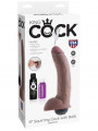 KING COCK - PENE EIACOLATORE MARRONE REALISTICO 22.86 CM