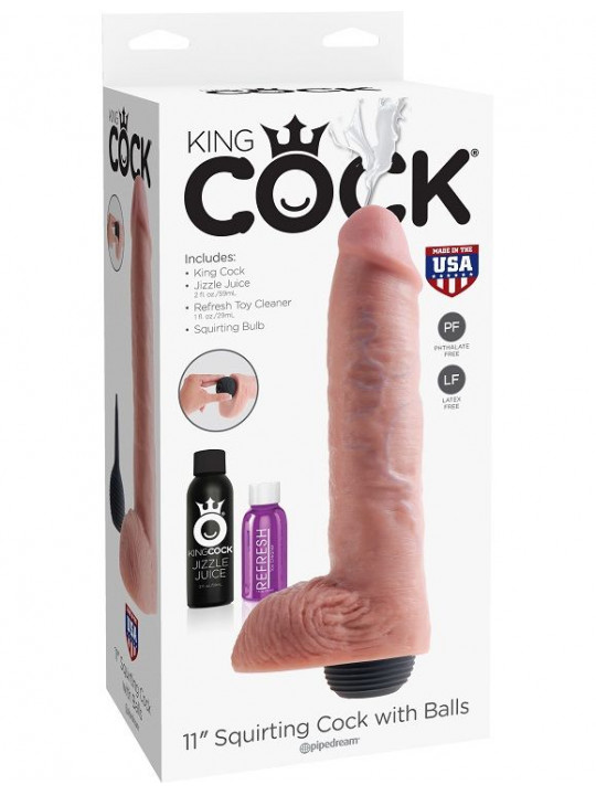 KING COCK - PENE EIACOLATORE NATURALE REALISTICO 27.94 CM