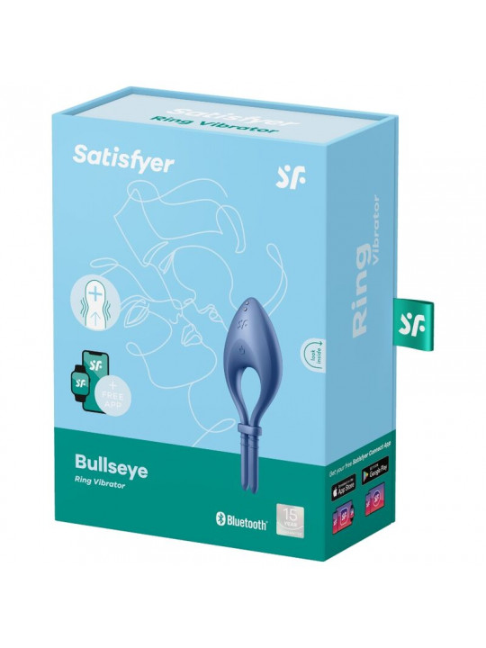 SATISFYER - APP VIBRATORE BULLSEYE RING BLU