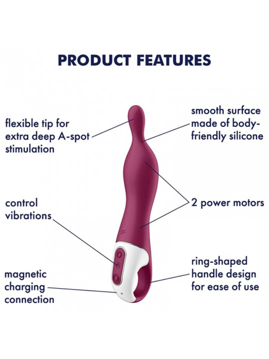 SATISFYER - VIBRATORE AMAZING 1 ASPOT BERRY