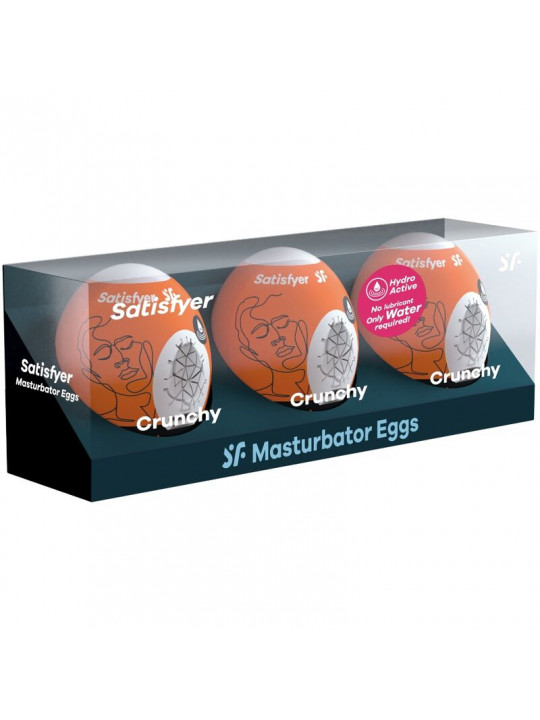 SATISFYER - 3 UOVA MASTURBATORI NAUGHTY, SAVAGE & CRUNCHY