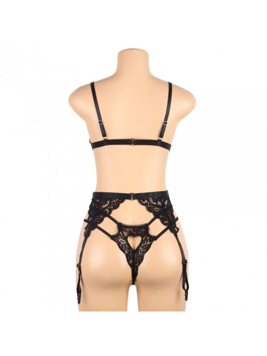 SUBBLIME - SET TRE PEZZI BRA+ REGGICALZE + PERIZOMA L/XL