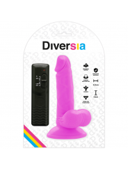 DIVERSIA - DILDO VIBRANTE FLESSIBILE VIOLA 17 CM -O- 3.3 CM